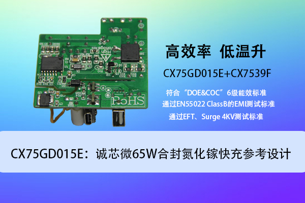 CX75GD015E：誠(chéng)芯微65W合封氮化鎵快充參考設(shè)計(jì)